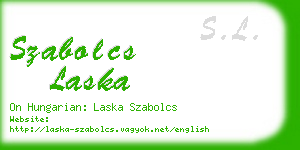 szabolcs laska business card